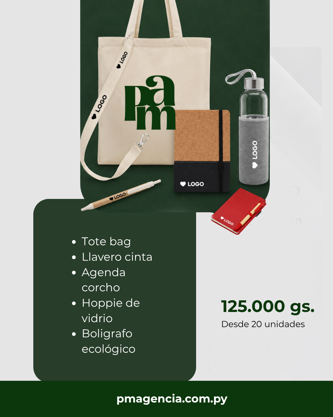 Kit de bienvenida empresarial Paraguay con logo personalizado - Kit 04