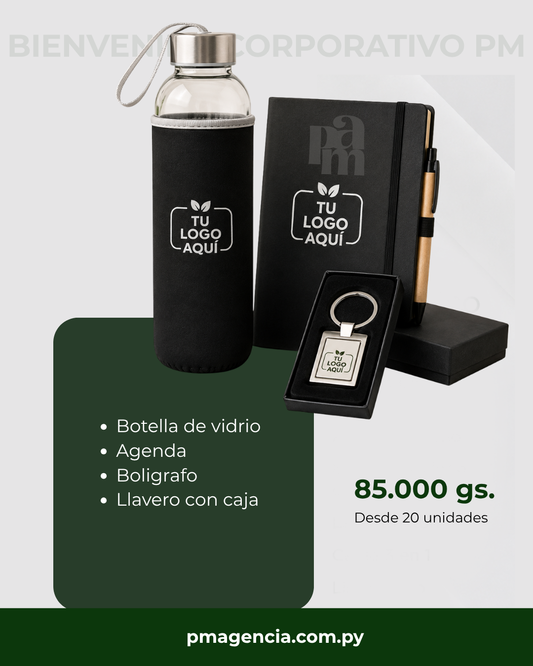 Kit corporativo Paraguay para regalos empresariales bordados - Kit 07