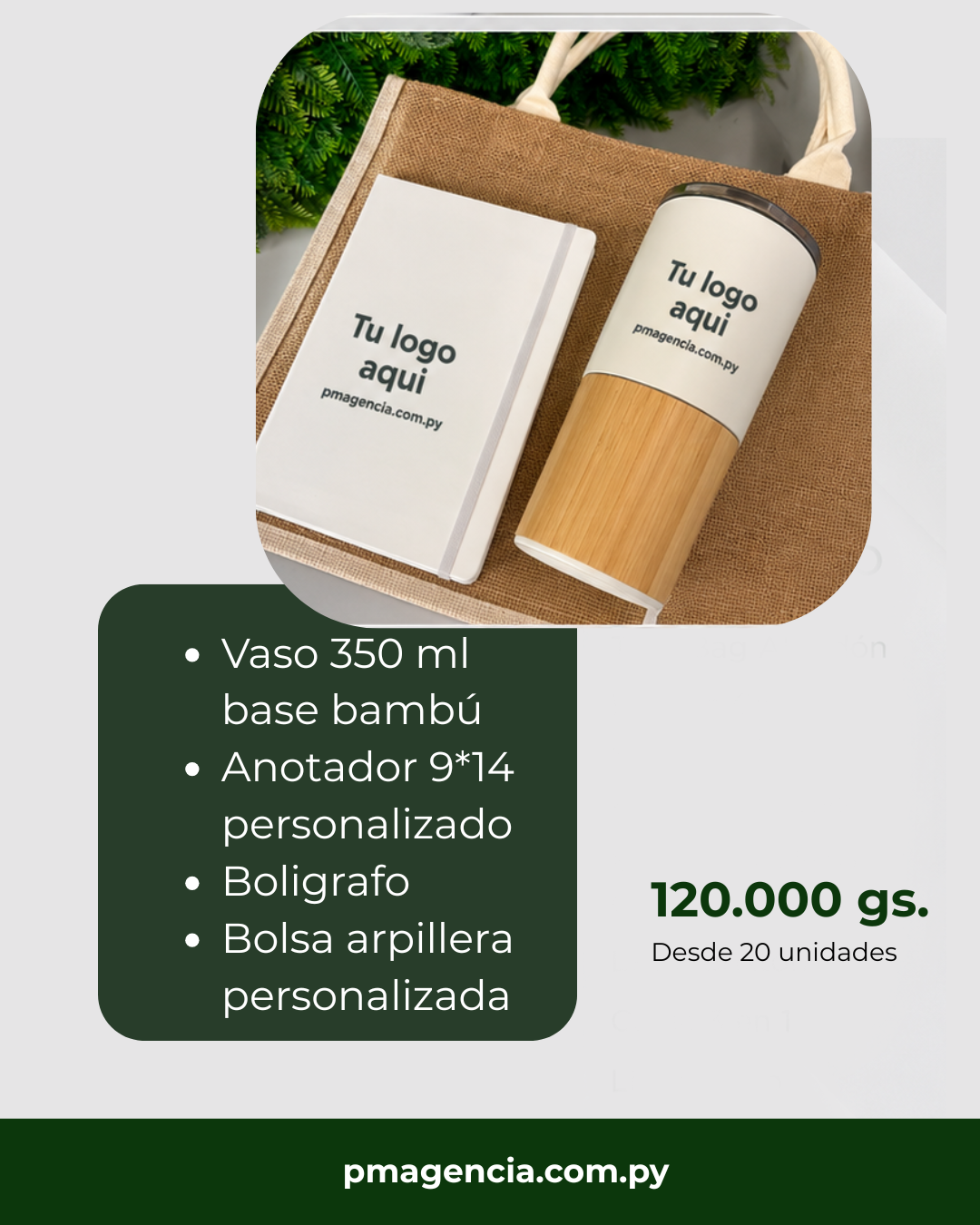Kit corporativo ejecutivo premium Paraguay grabado láser - Kit 06