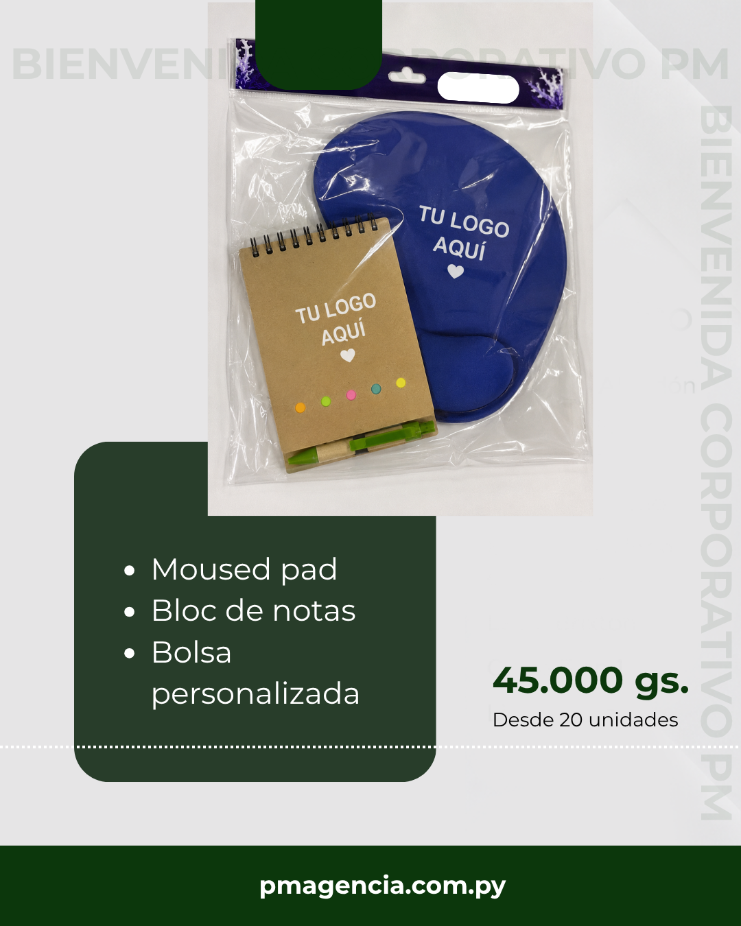 Kit corporativo personalizado Paraguay para empresas - Kit 01