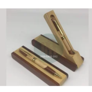 Boligrafo con caja de madera
