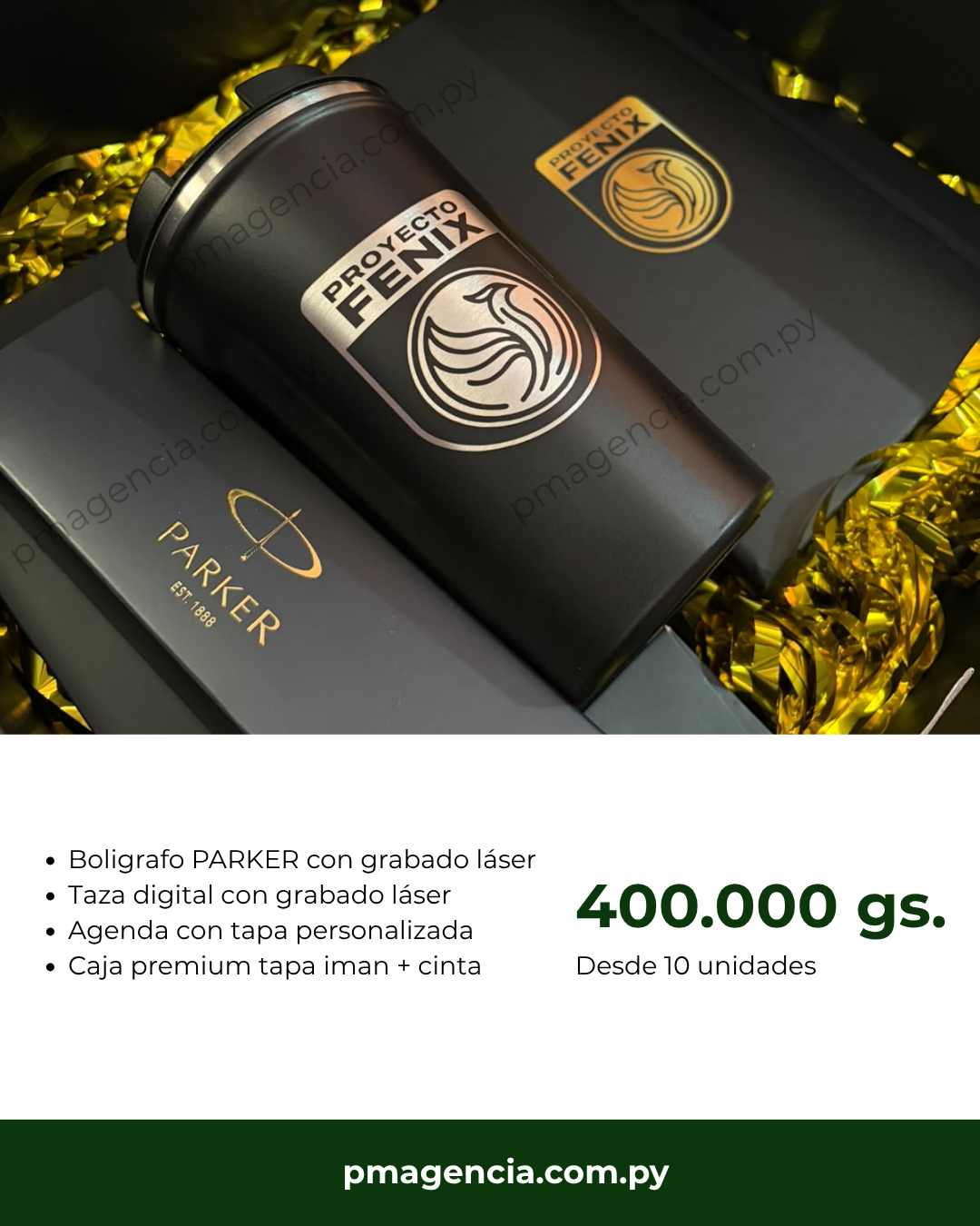 Kit premium Parker con vaso térmico y bolígrafo Parker, regalo ejecutivo de lujo para empresas - Kit 20