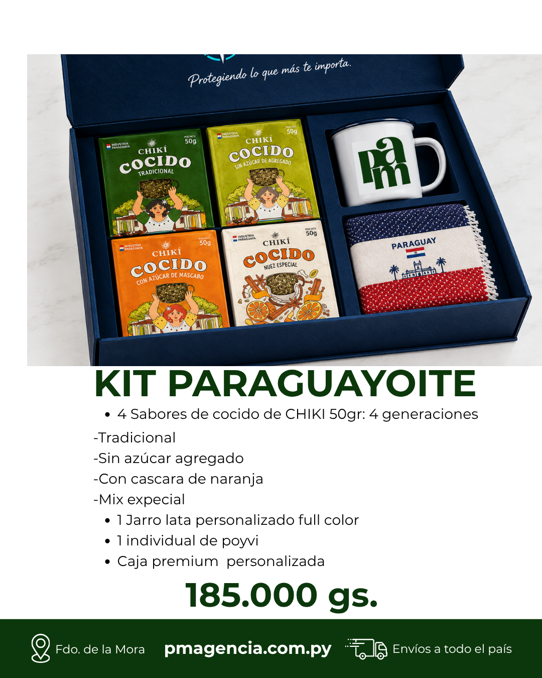 Kit regalo Paraguayoite con productos paraguayos y taza en caja, regalo corporativo - Kit 22