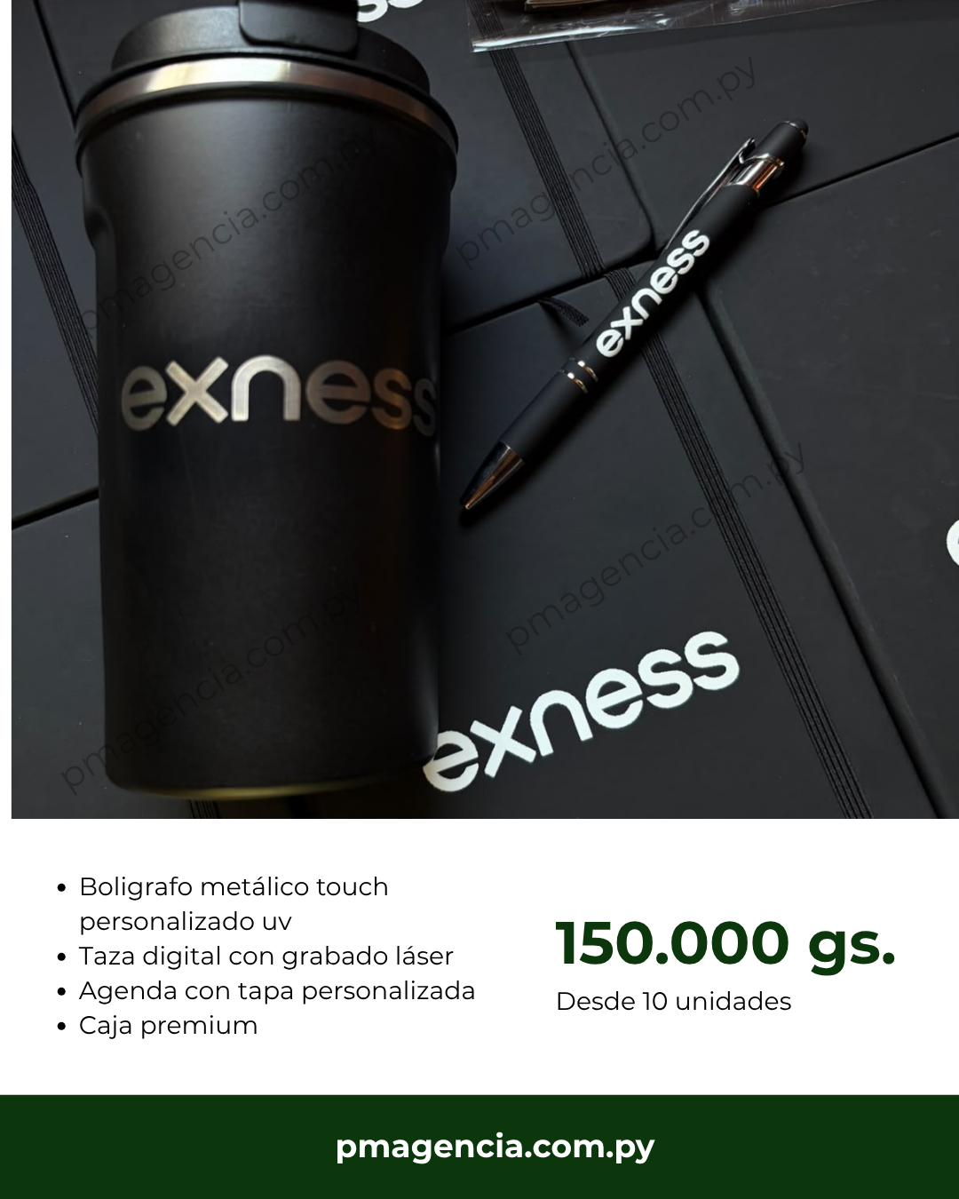 Kit corporativo con vaso térmico y bolígrafo personalizados con logo de empresa - Kit 21